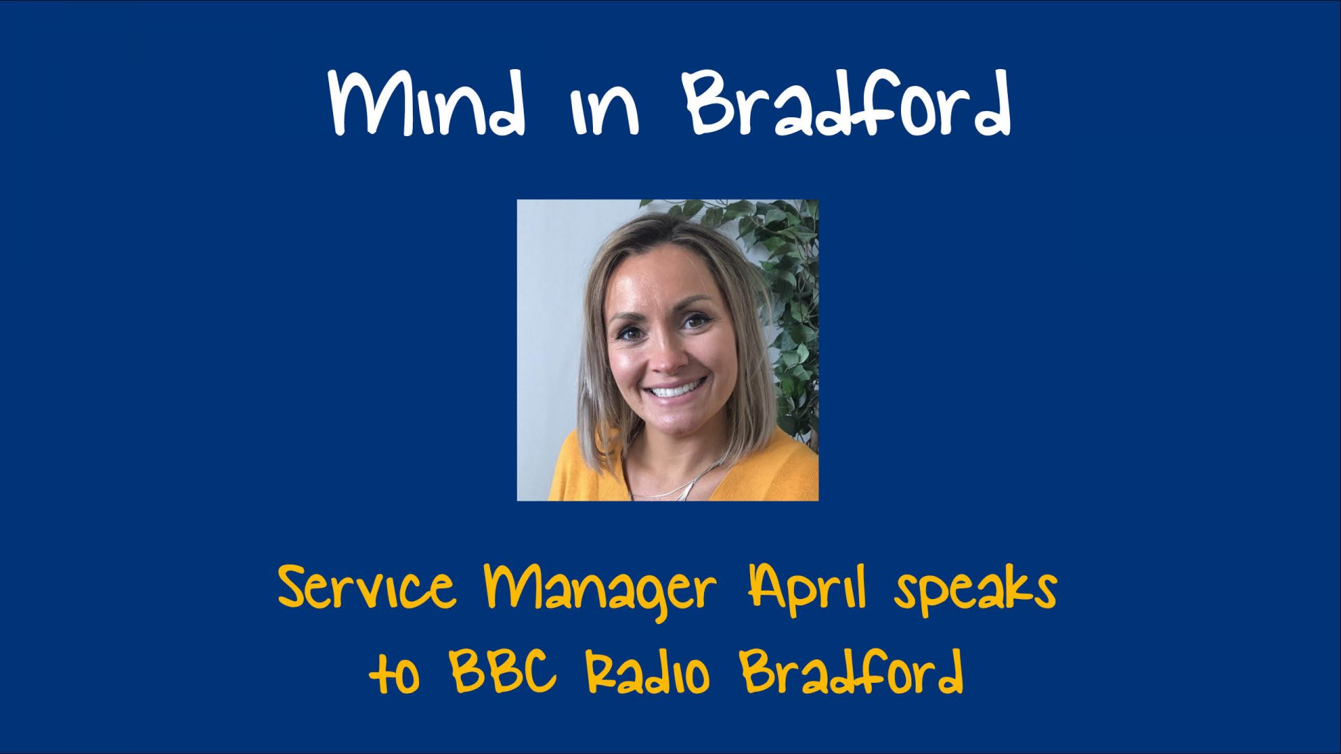 Service Manager April speaks to BBC Radio Bradford