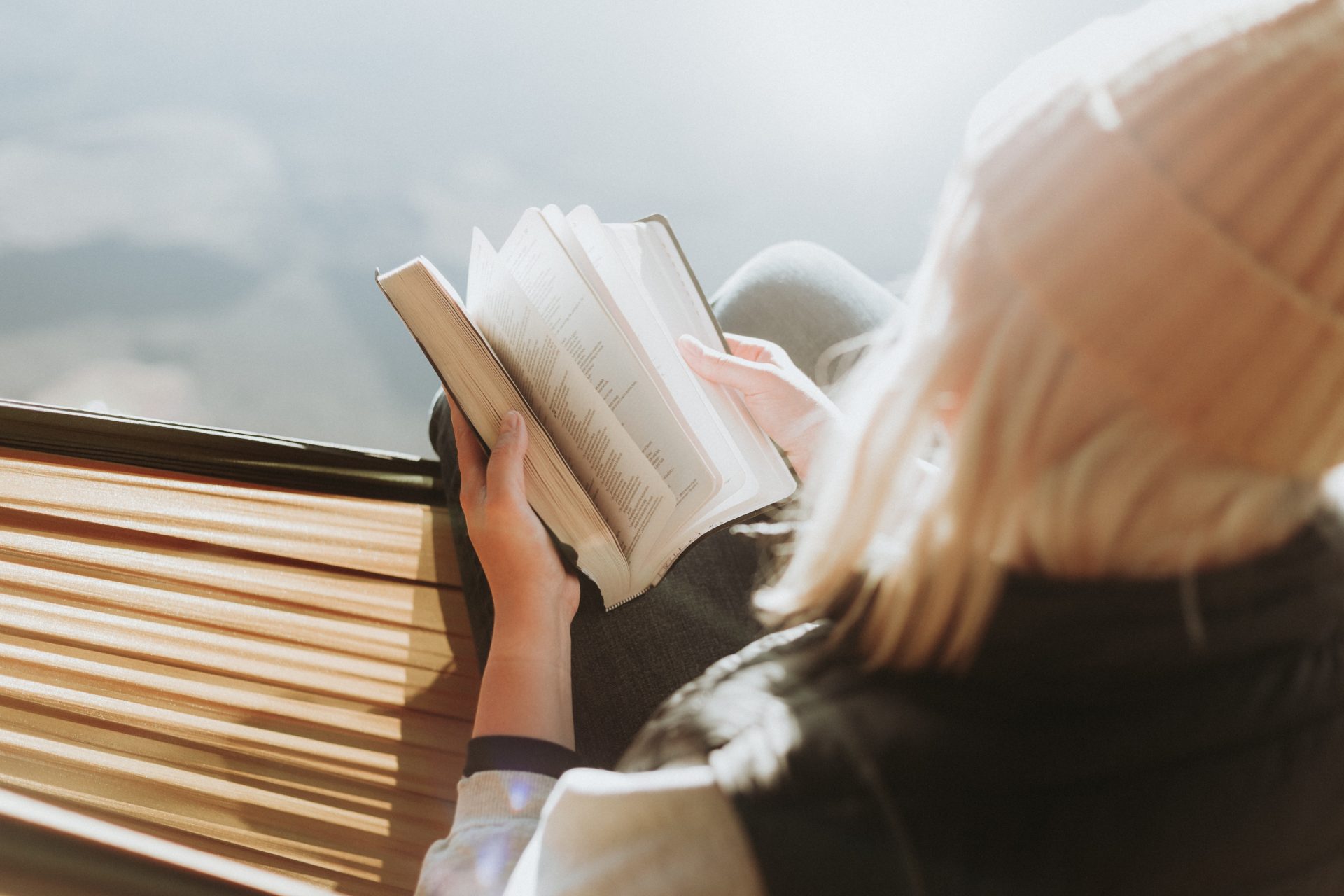 Woman reading a book